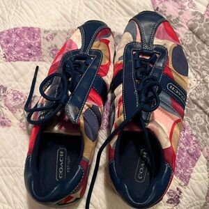 Blue coach shoes